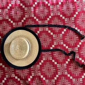 COPY - Behida Dolic Millinery flat top boater straw hat